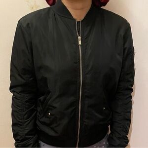 Classic Black Bomber Jacket